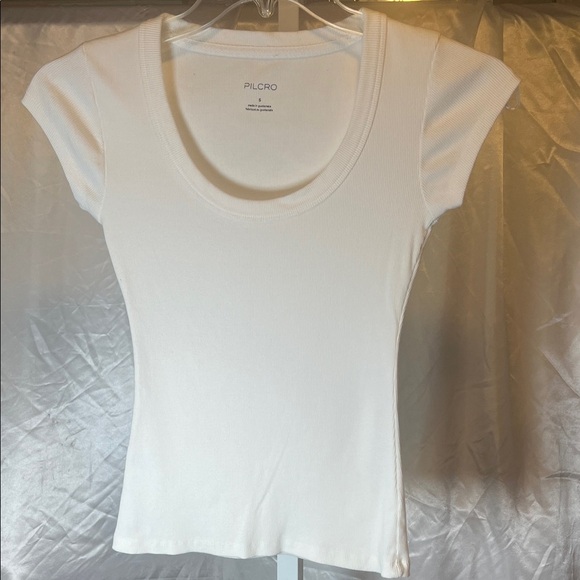 Pilcro Women's Cream Short Sleeve Tee - Picture 1 of 3